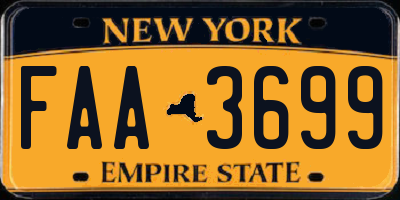 NY license plate FAA3699