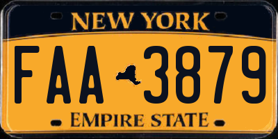 NY license plate FAA3879