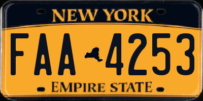 NY license plate FAA4253