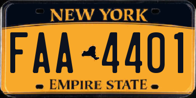 NY license plate FAA4401