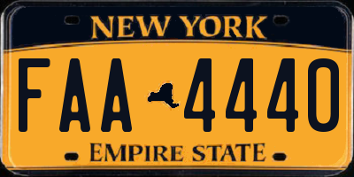 NY license plate FAA4440