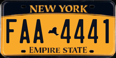 NY license plate FAA4441