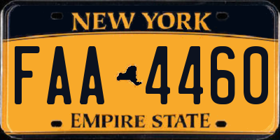 NY license plate FAA4460