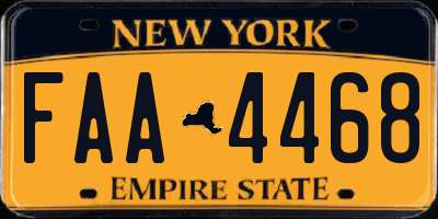 NY license plate FAA4468