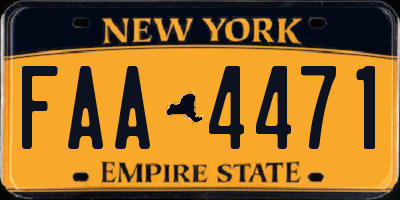 NY license plate FAA4471