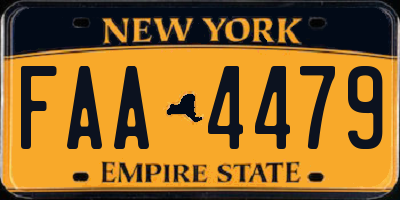NY license plate FAA4479