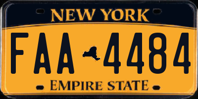 NY license plate FAA4484