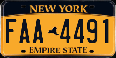 NY license plate FAA4491