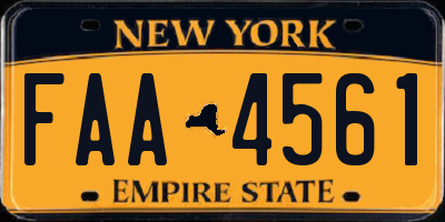 NY license plate FAA4561