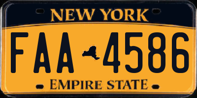 NY license plate FAA4586