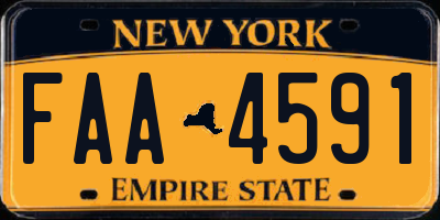 NY license plate FAA4591