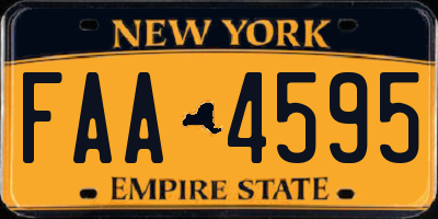 NY license plate FAA4595