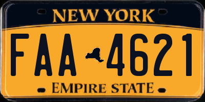 NY license plate FAA4621