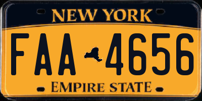 NY license plate FAA4656