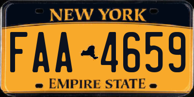NY license plate FAA4659