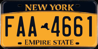 NY license plate FAA4661