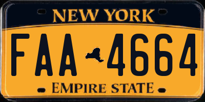 NY license plate FAA4664