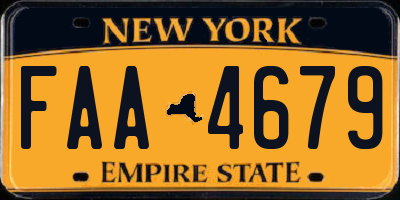 NY license plate FAA4679