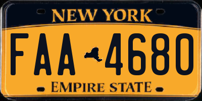 NY license plate FAA4680