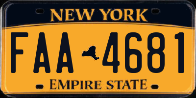 NY license plate FAA4681