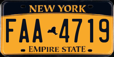 NY license plate FAA4719