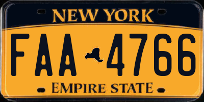 NY license plate FAA4766