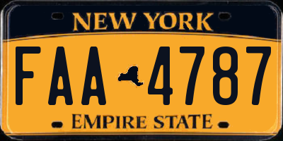 NY license plate FAA4787