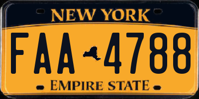 NY license plate FAA4788