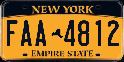 NY license plate FAA4812