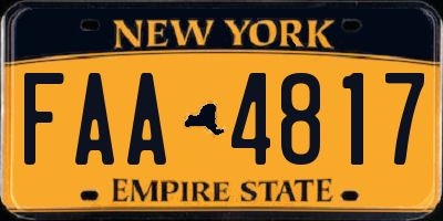 NY license plate FAA4817