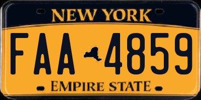 NY license plate FAA4859
