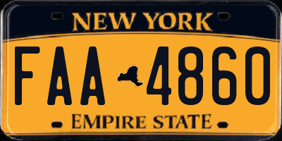 NY license plate FAA4860