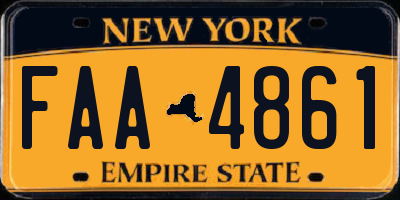 NY license plate FAA4861