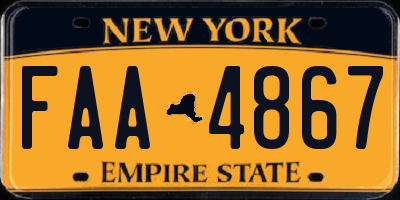 NY license plate FAA4867