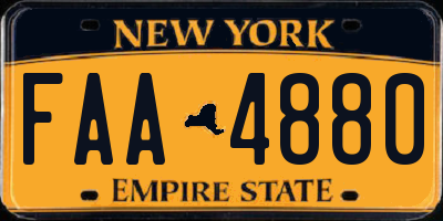 NY license plate FAA4880