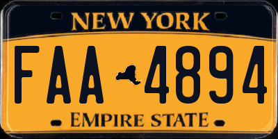 NY license plate FAA4894