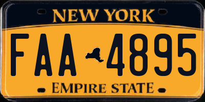 NY license plate FAA4895