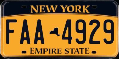 NY license plate FAA4929