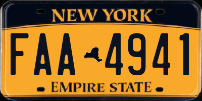 NY license plate FAA4941