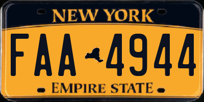 NY license plate FAA4944