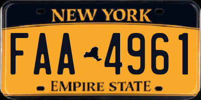 NY license plate FAA4961