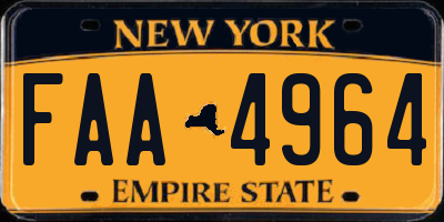 NY license plate FAA4964