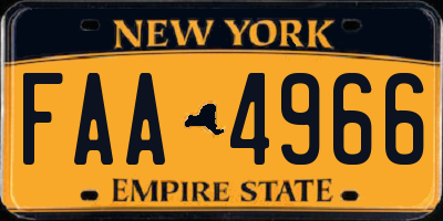 NY license plate FAA4966