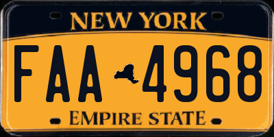 NY license plate FAA4968