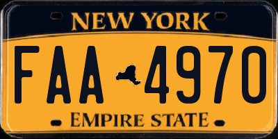 NY license plate FAA4970