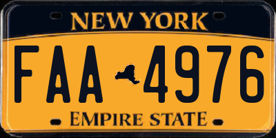 NY license plate FAA4976