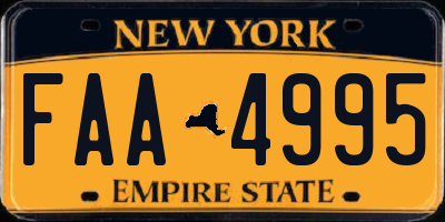 NY license plate FAA4995