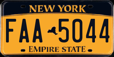 NY license plate FAA5044