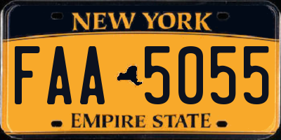 NY license plate FAA5055