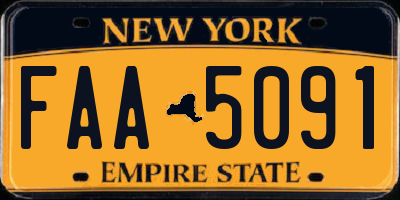 NY license plate FAA5091